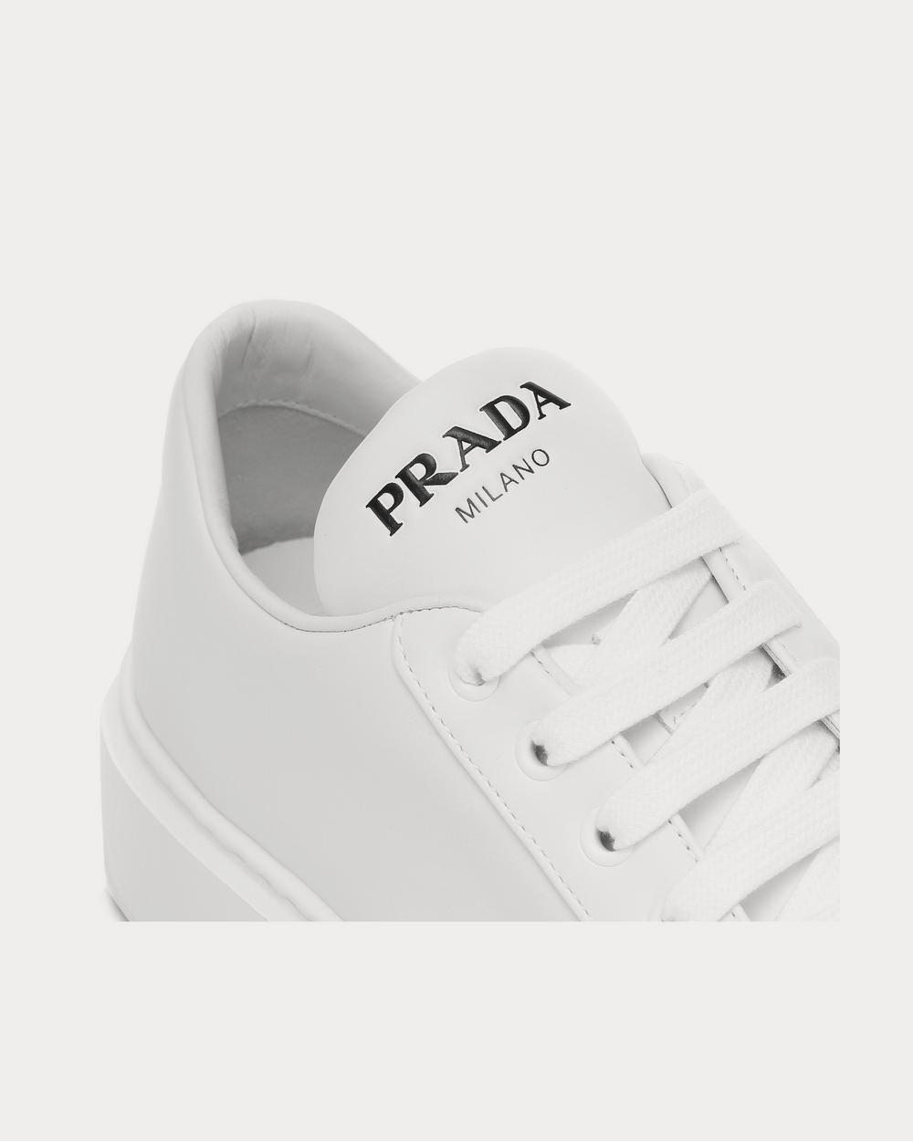 Prada Leather Bianco Low Top Sneakers - 4