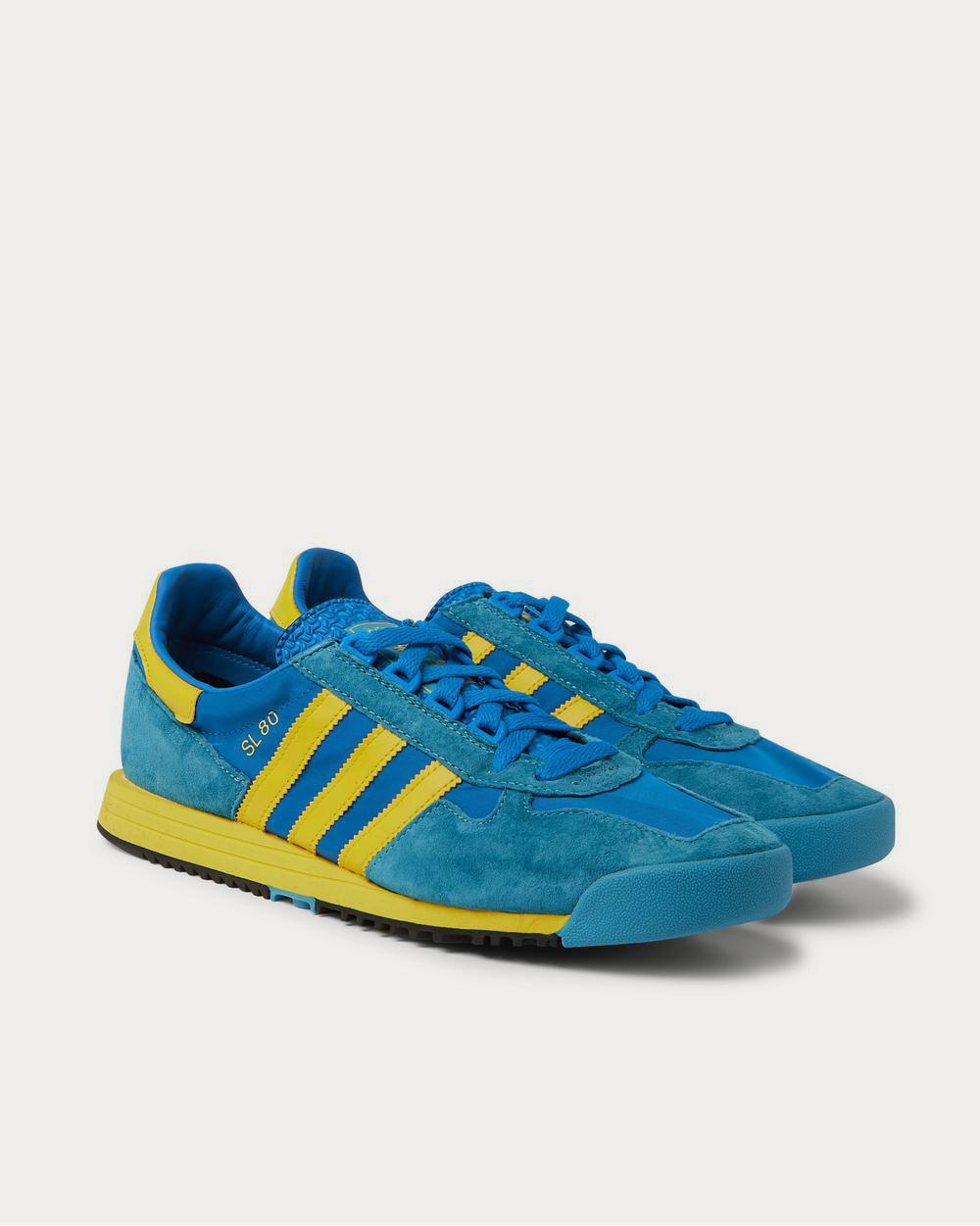 Adidas SL 80 Nylon, Suede and Leather  Blue low top sneakers - 2