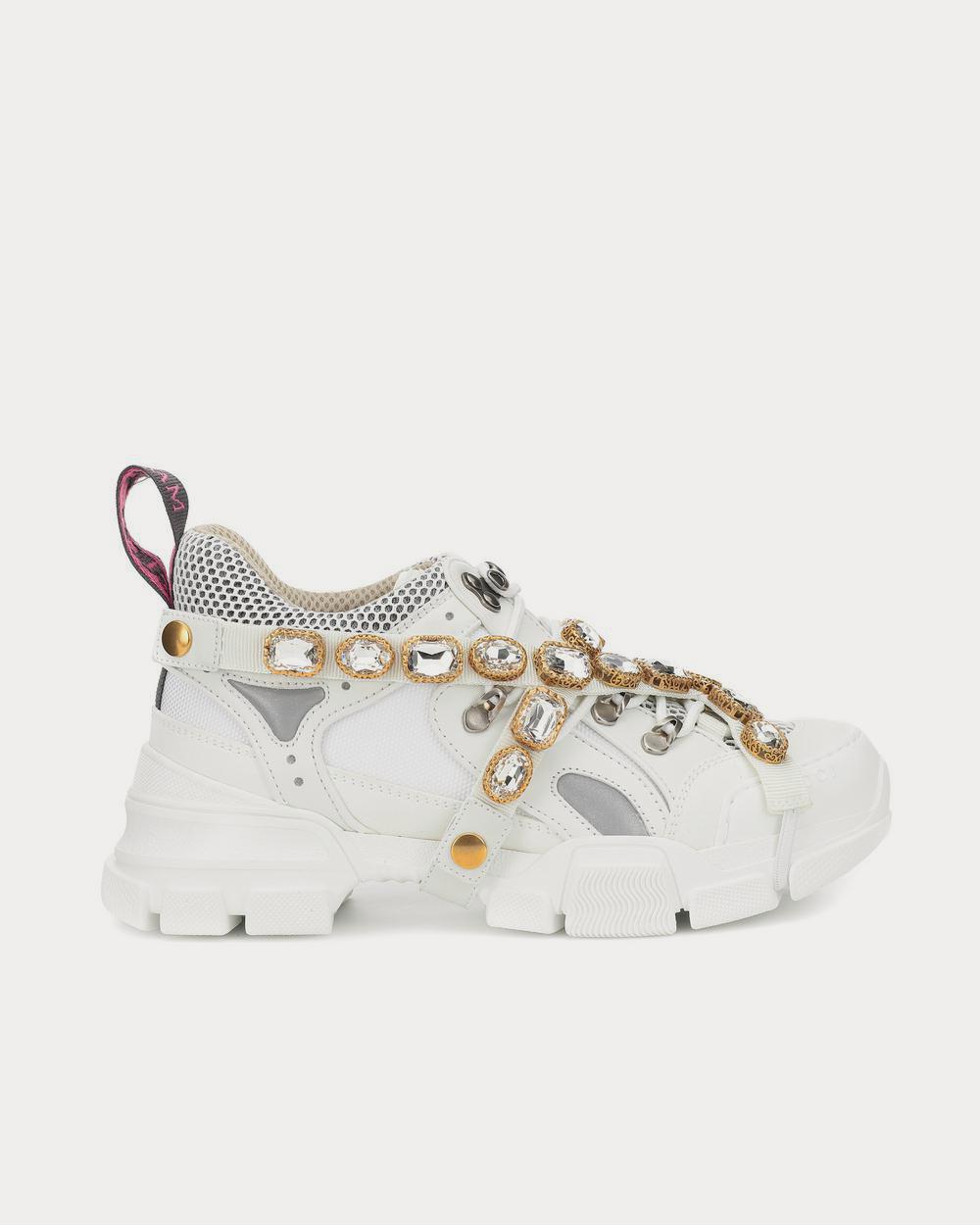 Gucci Flashtrek embellished White Low Top Sneakers - 1