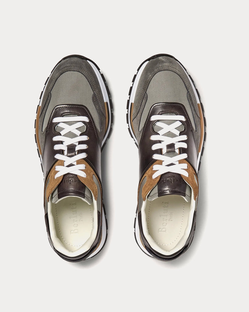 Playoff Low Top Leather Sneakers in Black - Berluti