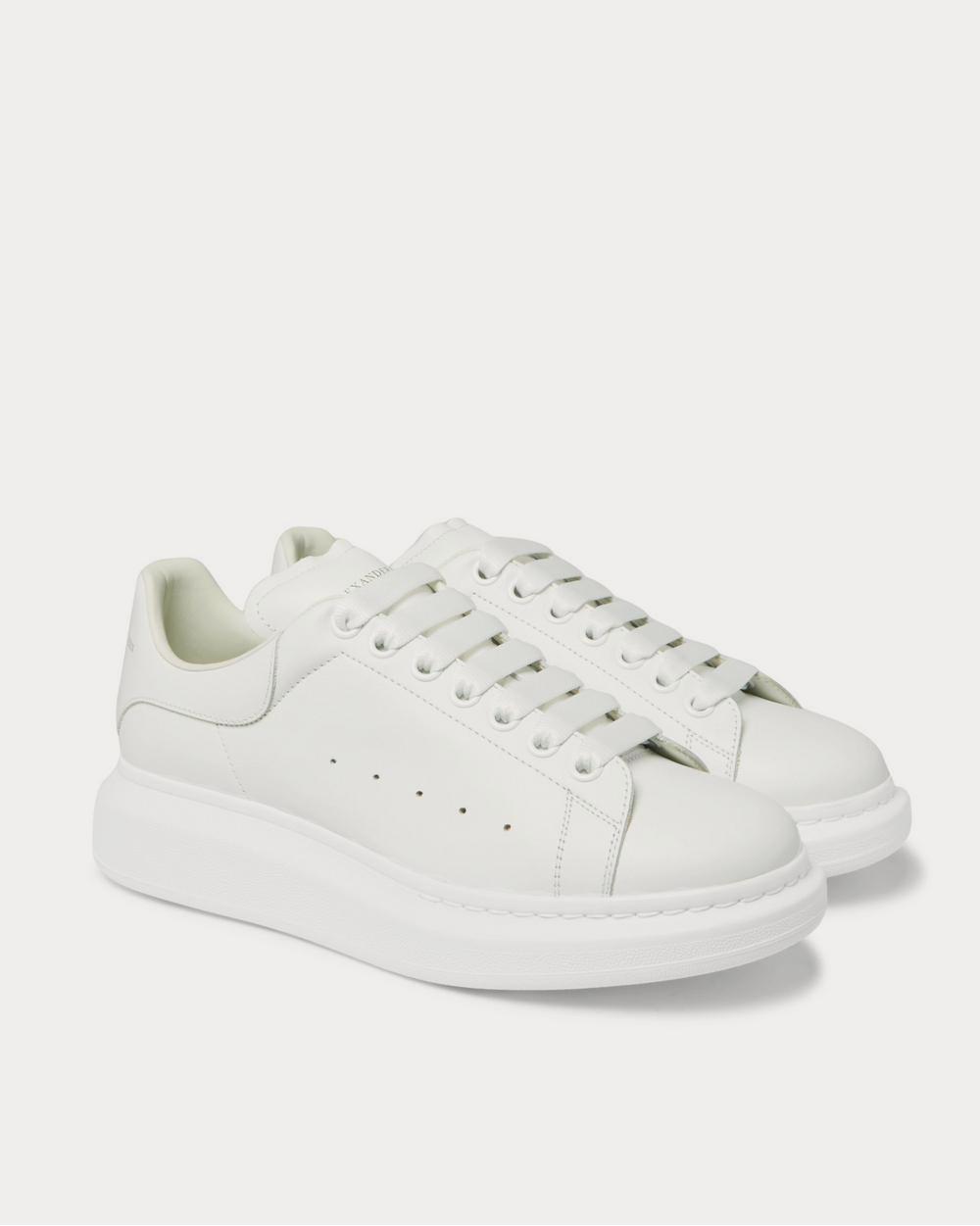 Alexander McQueen Exaggerated-Sole Leather  White low top sneakers - 2