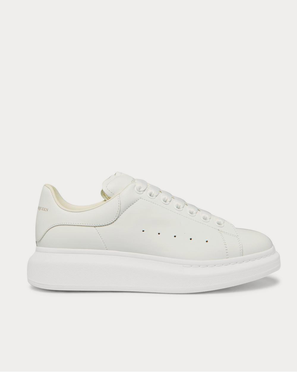 Alexander McQueen Exaggerated-Sole Leather  White low top sneakers - 1