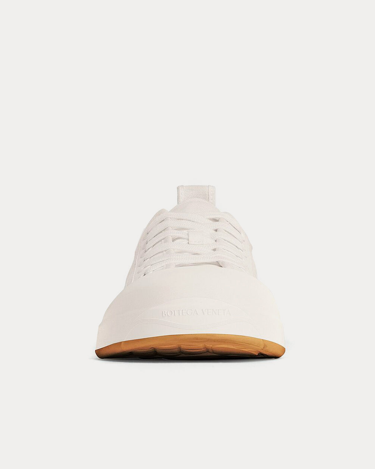 Bottega Veneta Vulcan Canvas Optic White Low Top Sneakers - 3