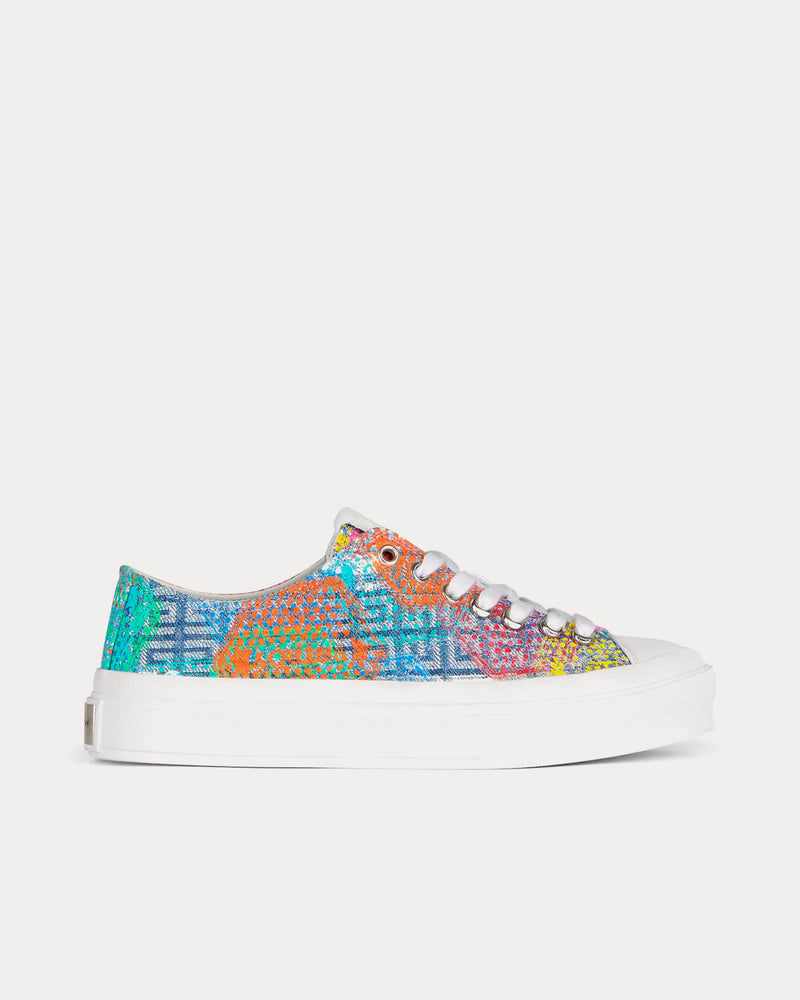 Givenchy x BSTROY City Printed 4G Denim Multi Low Top Sneakers - 1