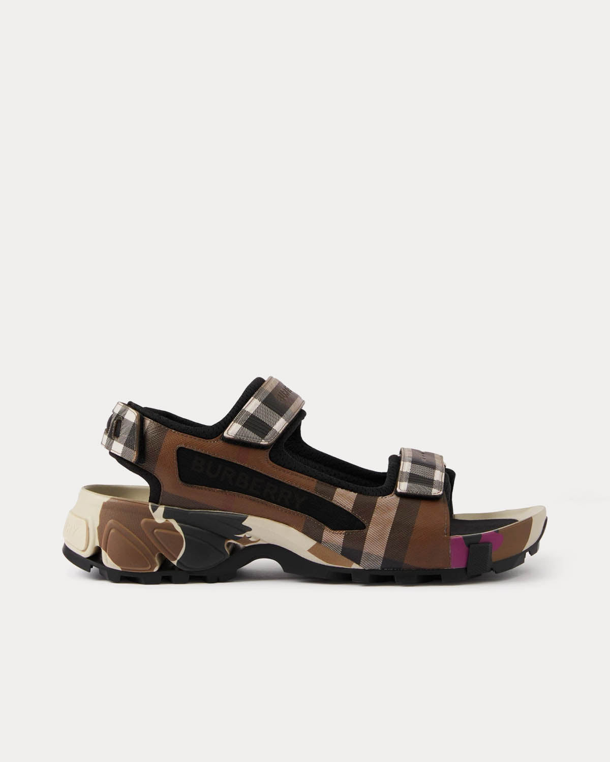 Burberry Arthur Dark Birch Brown Sandals - 1