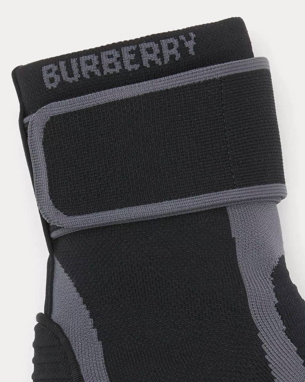 Burberry Knitted Stretch Nylon Sub Black High Top Sneakers - 4