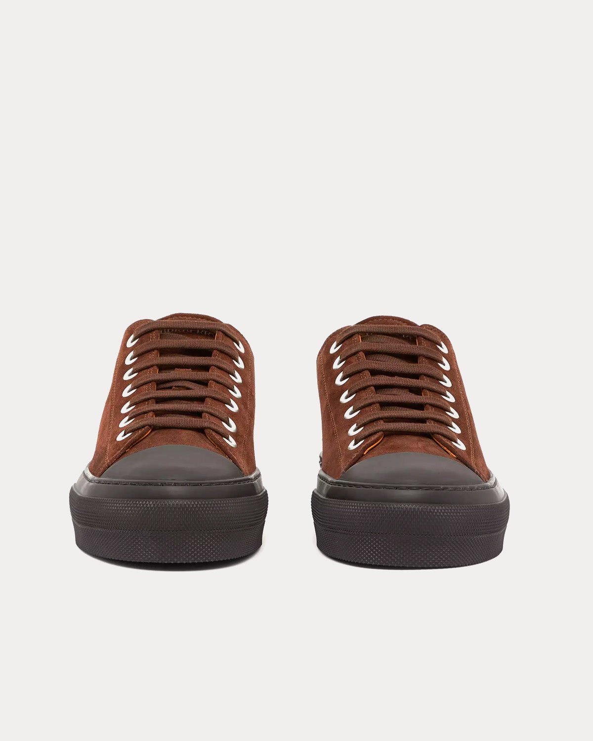 Burberry Logo Detail Suede Brown Low Top Sneakers - 3