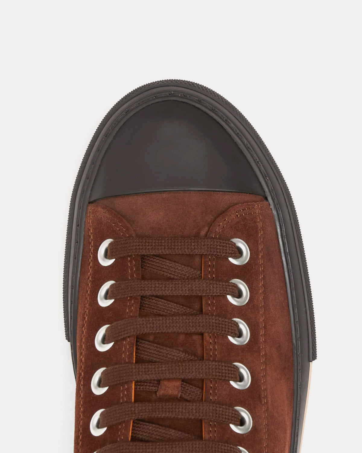 Burberry Logo Detail Suede Brown Low Top Sneakers - 5