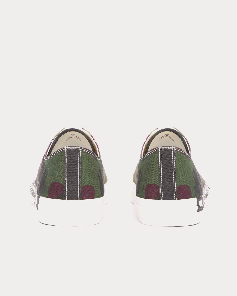 Burberry Logo Print Camouflage Cotton Mangrove Green Low Top Sneakers - 3