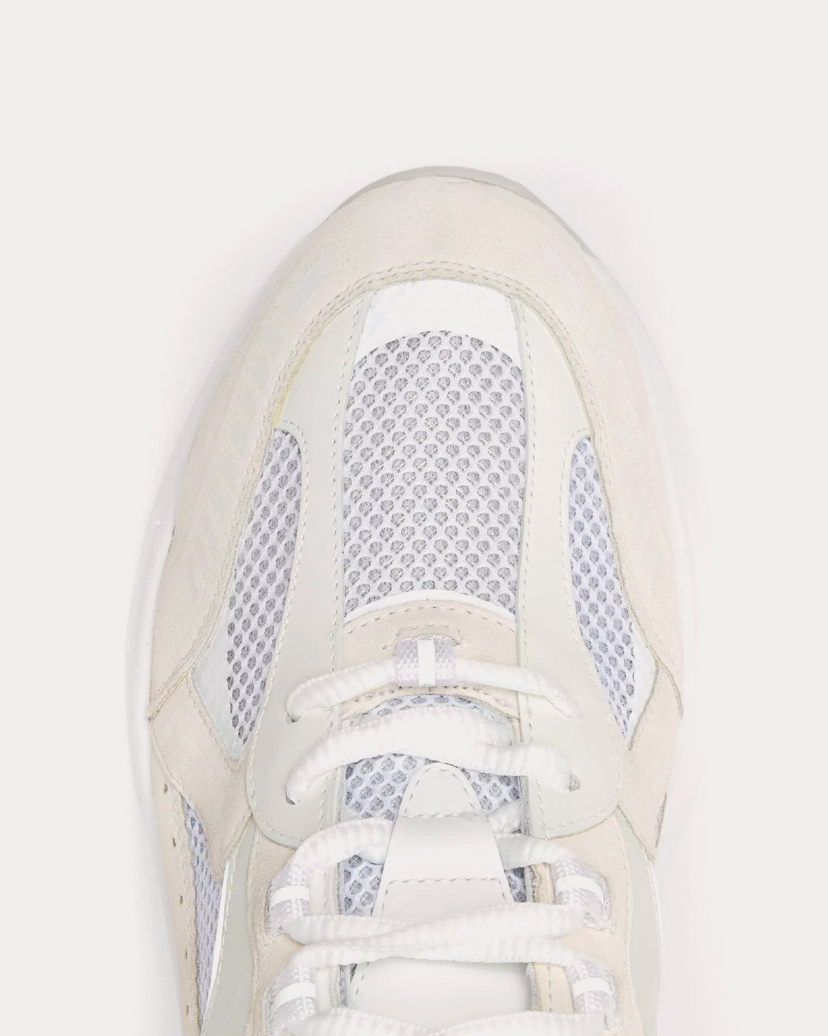 Burberry Logo Print Leather, Suede & Check Mesh White Low Top Sneakers - 5