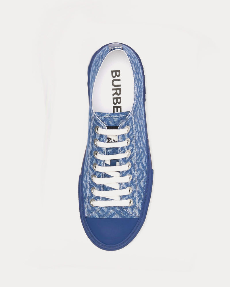 Burberry Monogram Denim Blue Low Top Sneakers - 2