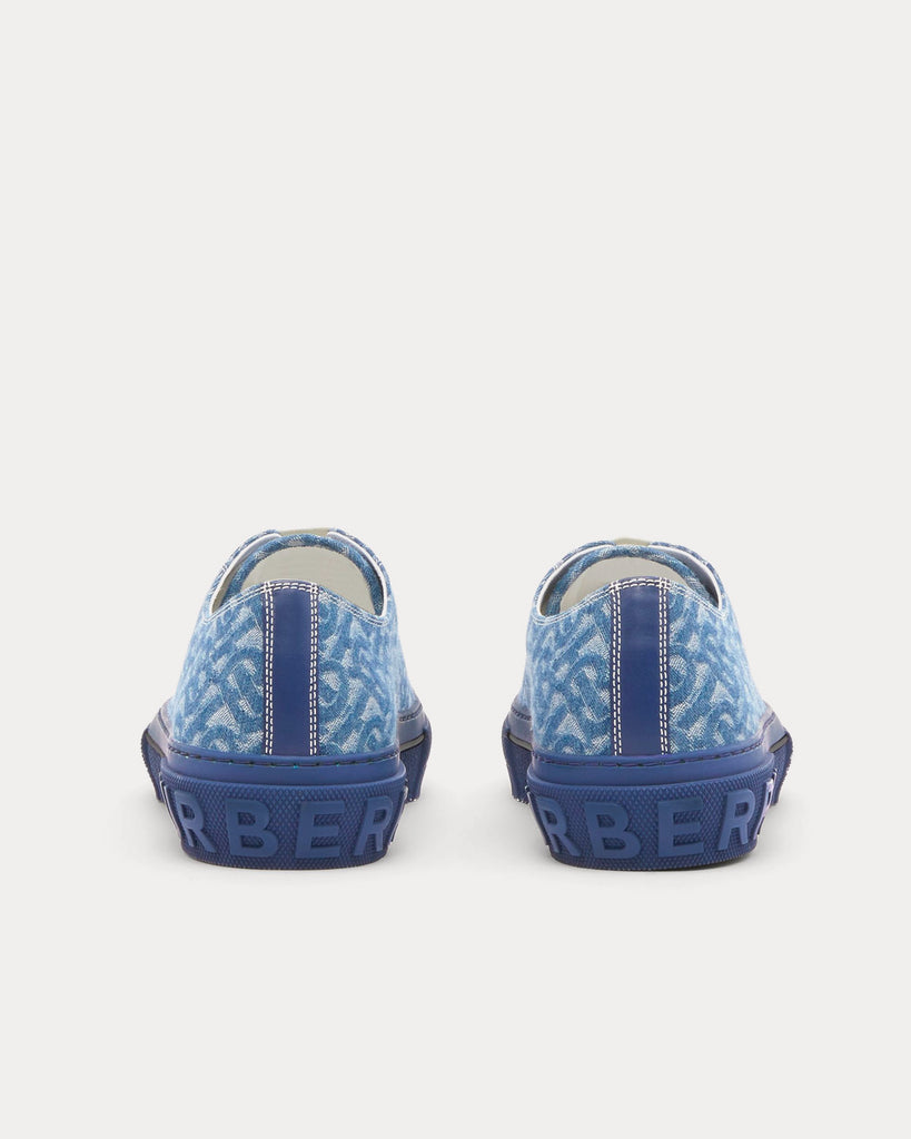 Louis Vuitton Blue/White Monogram Denim Stellar Low Top Sneakers