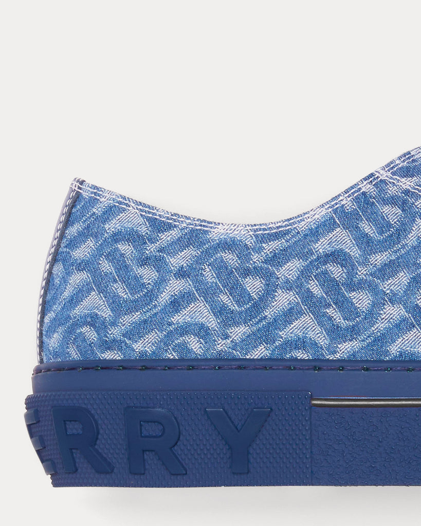 Burberry monogram-pattern Denim Sneakers - Farfetch