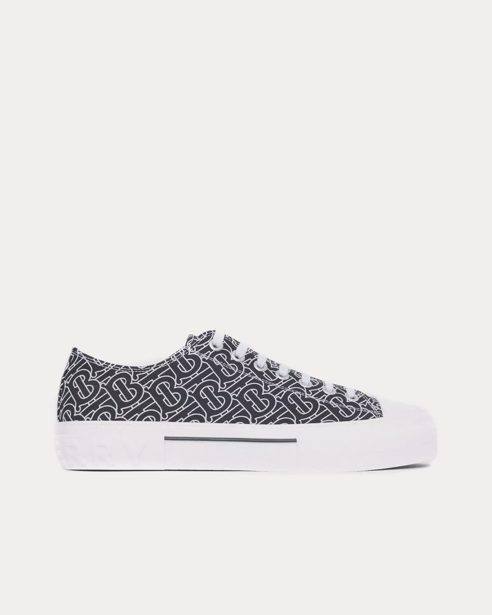 Burberry Monogram Print Black / White Low Top Sneakers - 1