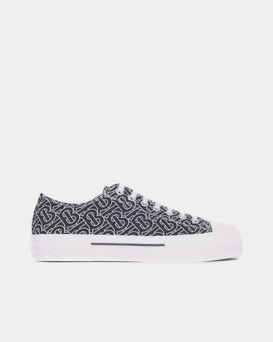 Burberry Monogram Print Black / White Low Top Sneakers