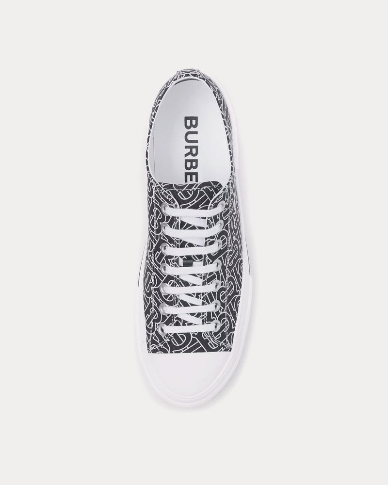 Burberry Monogram Print Black / White Low Top Sneakers - 2