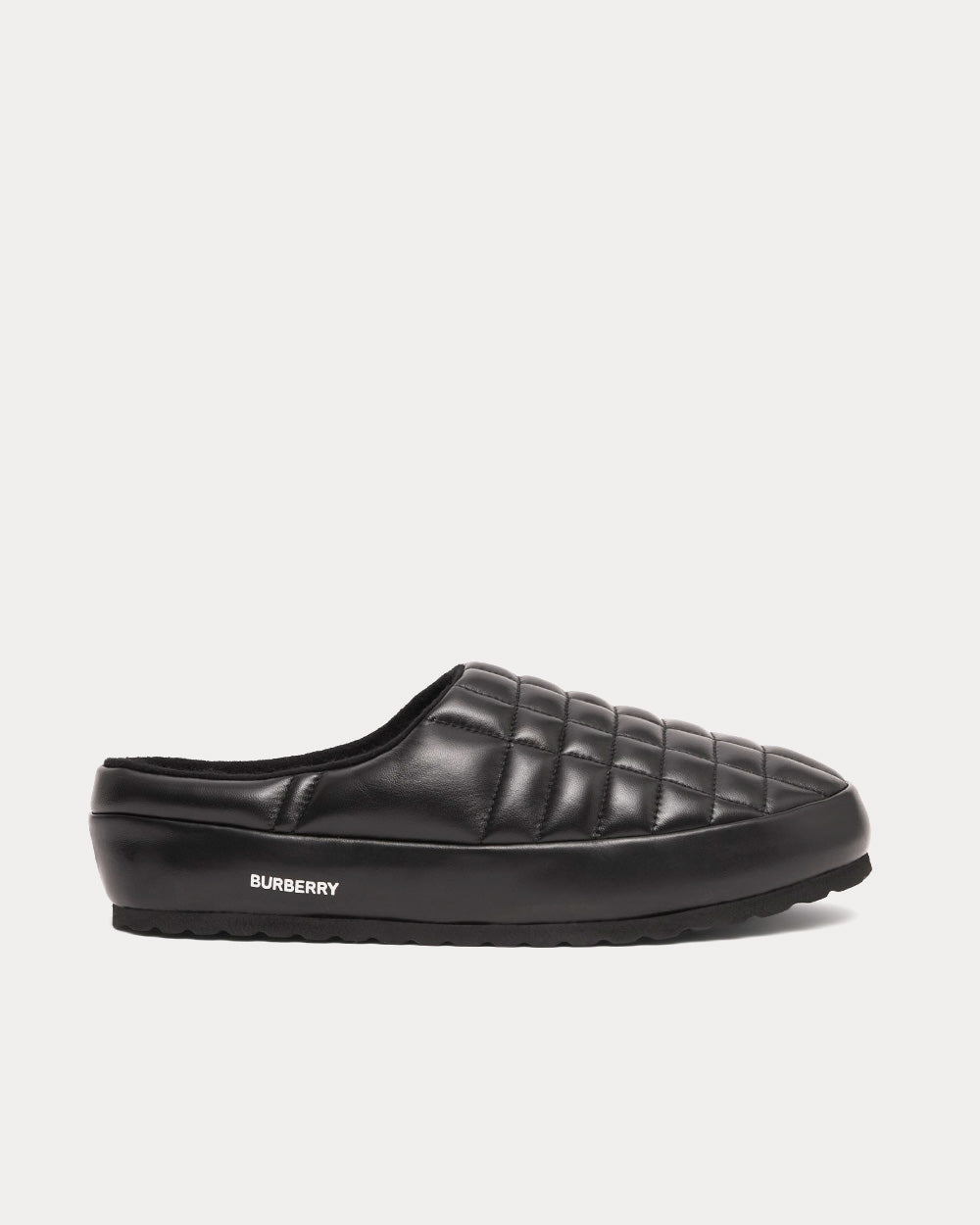 Burberry Quilted Lambskin Slippers Black Slip Ons - 1