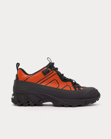 Burberry Arthur Two-Tone Leather Black / Orange Low Top Sneakers