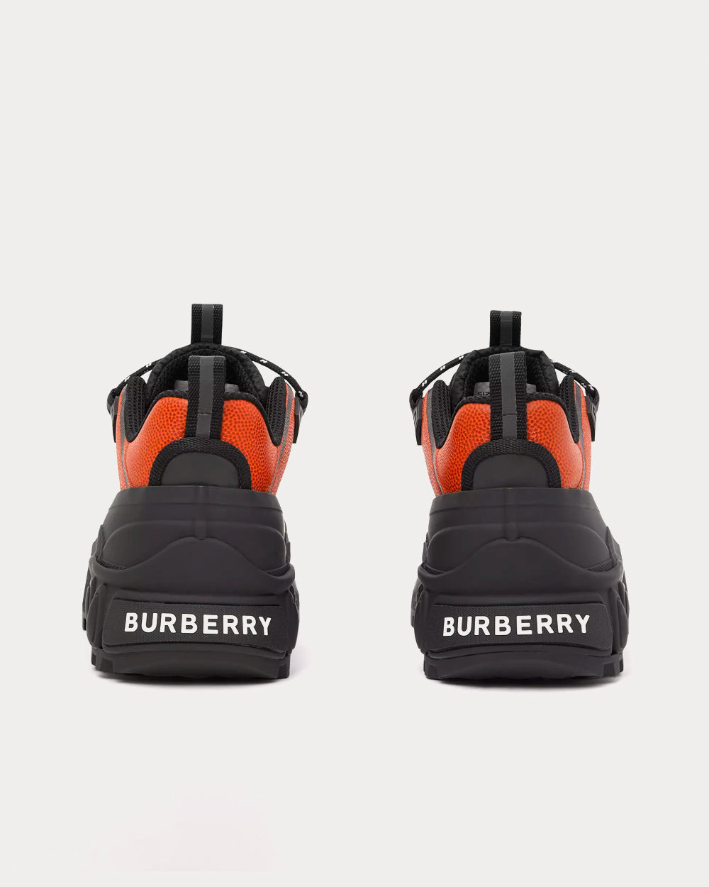 Burberry Arthur Two-Tone Leather Black / Orange Low Top Sneakers - 3