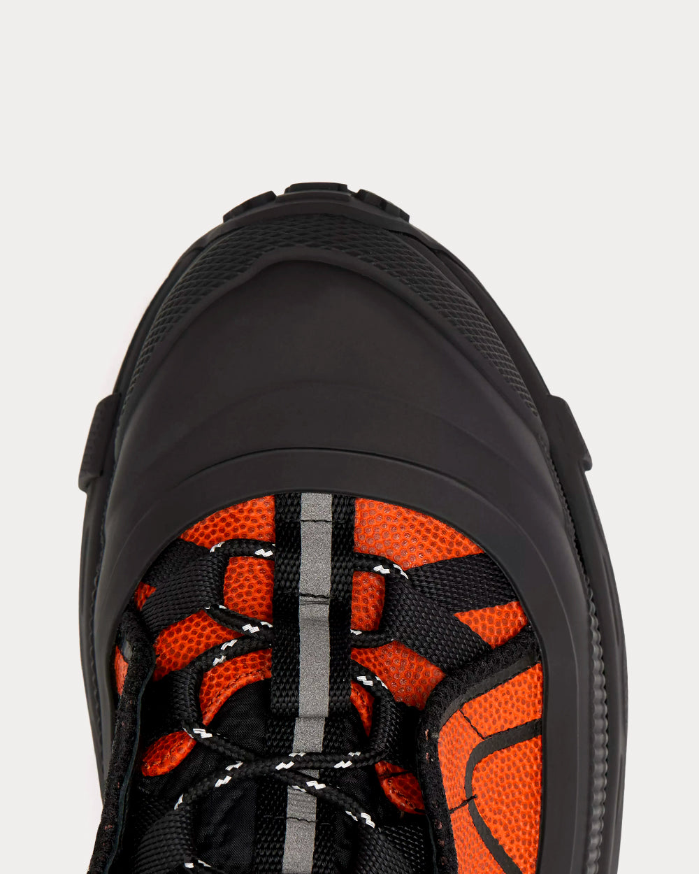 Burberry Arthur Two-Tone Leather Black / Orange Low Top Sneakers - 4