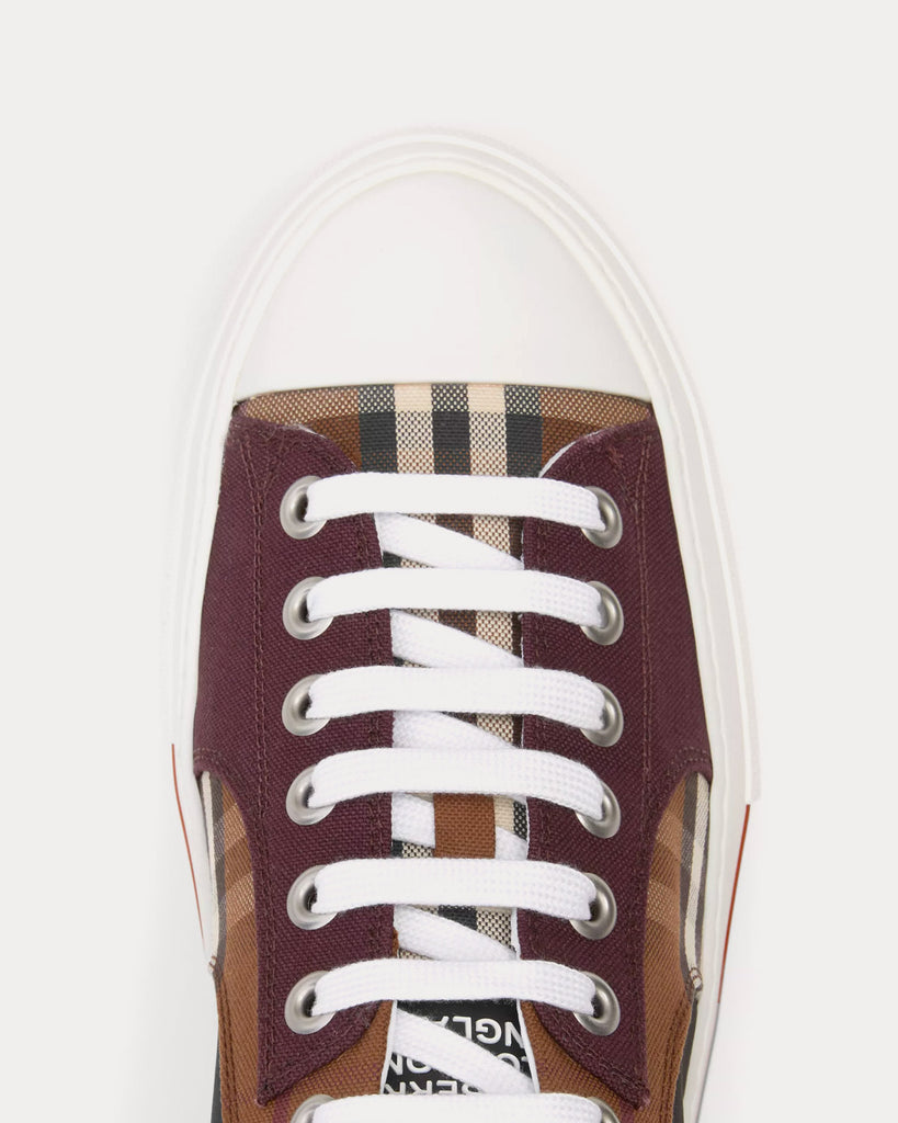 Burberry - Checked Slip-On Sneakers - Men - Cotton/Polyester/Cotton/RubberGoat Skin/Polyester/RubberRubber - 40 - Brown