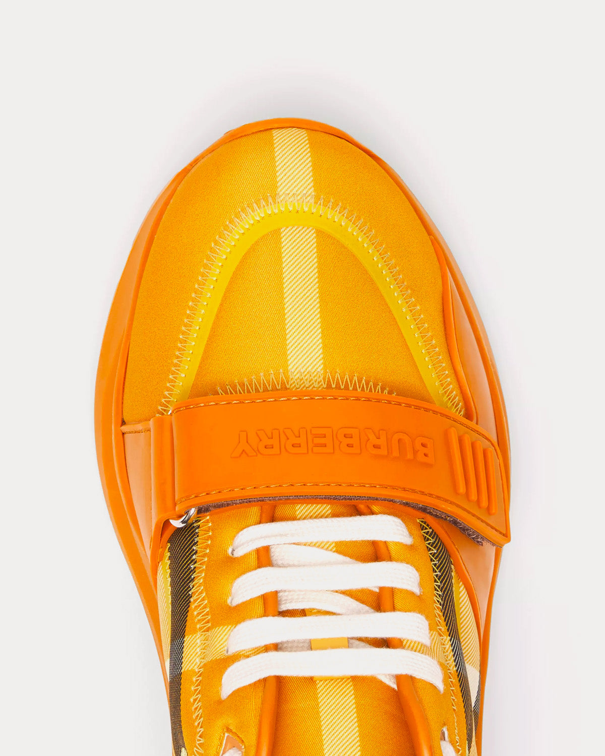 Burberry Check Nylon Bright Yellow Low Top Sneakers - 4