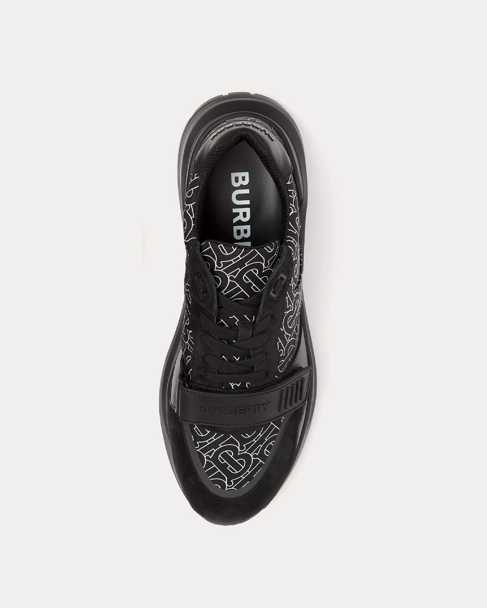 Burberry Monogram Print Nylon Black / White Low Top Sneakers - 2