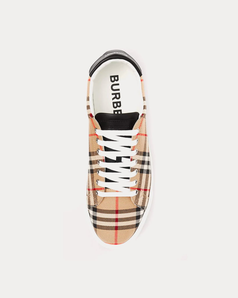 Burberry Vintage Check Logo Beige / White Low Top Sneakers Sneakers - Sneak  in Peace