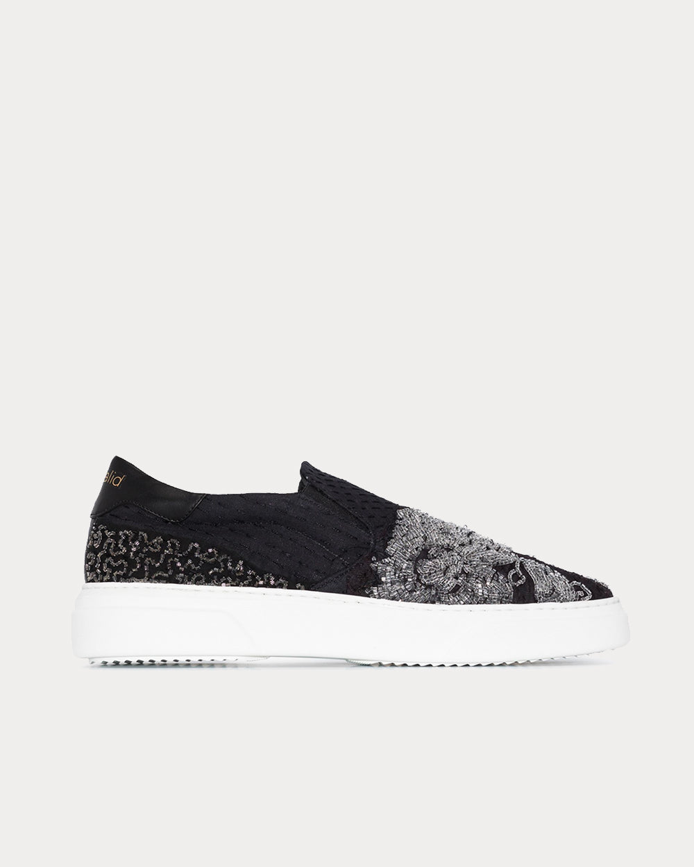 By Walid Beaded Black Slip On Sneakers - 1