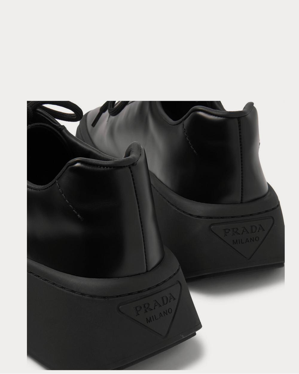 Prada Leather  Black low top sneakers - 4