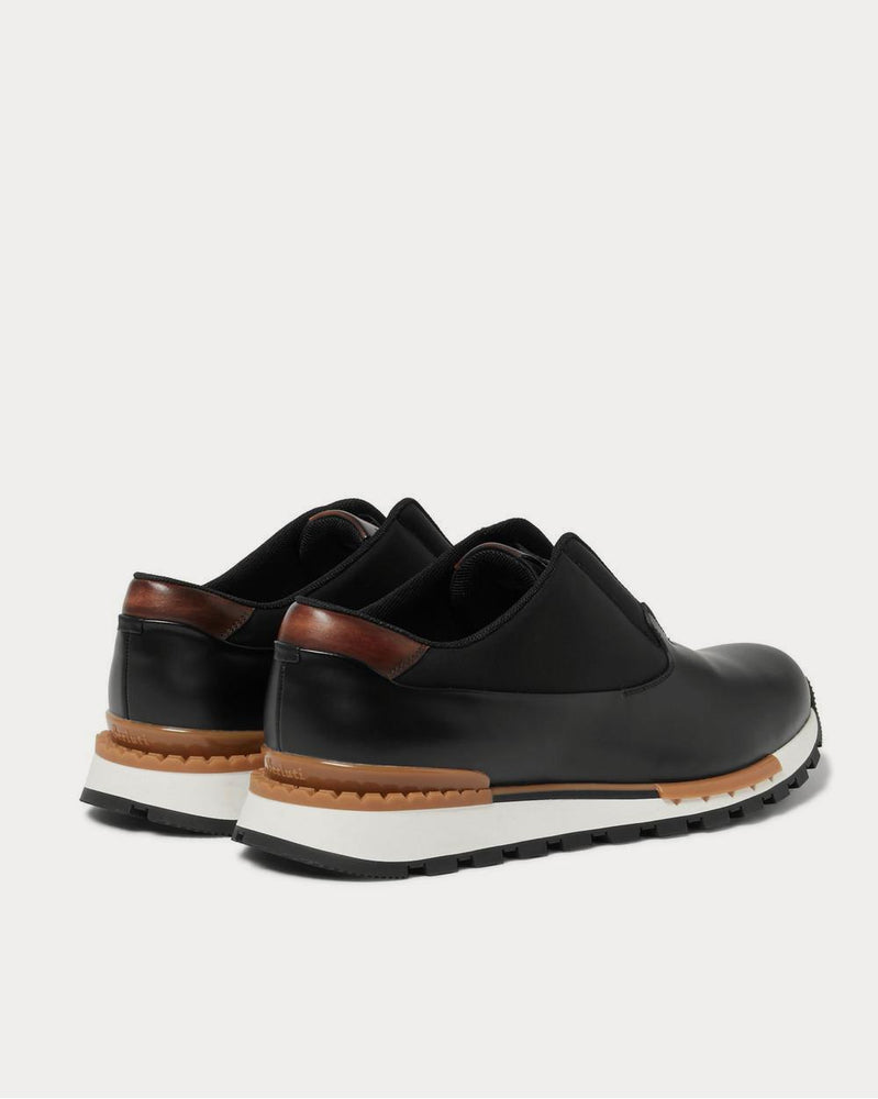 Berluti Fast Track Tornio Leather and Shell  Black low top sneakers - 4