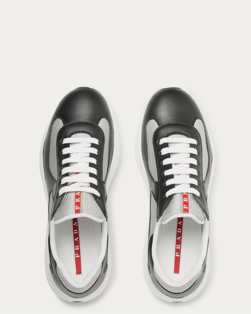 Prada America's Cup Leather and Mesh  Black low top sneakers - 6