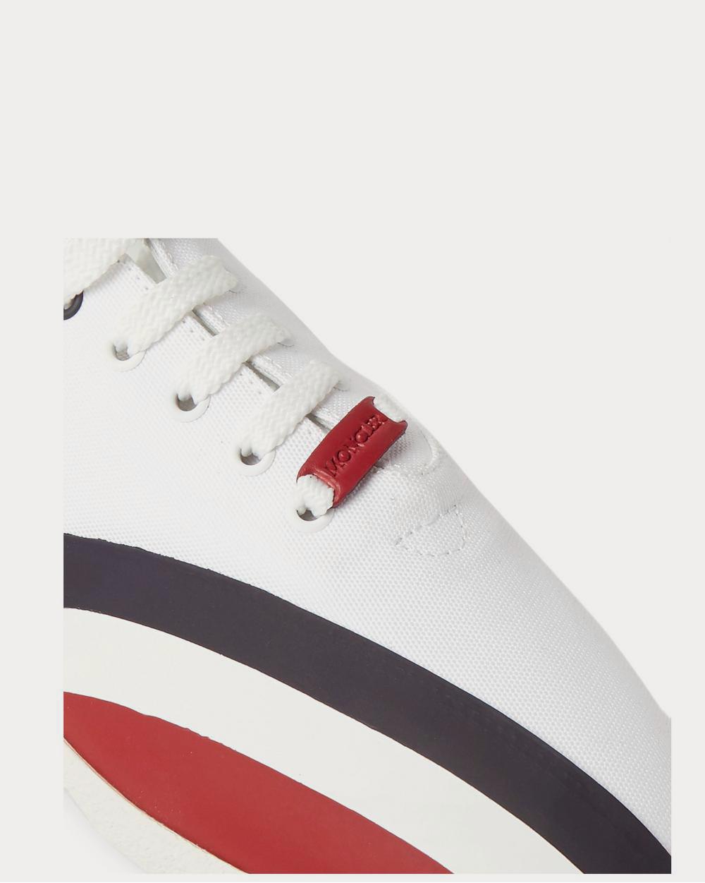 Moncler Suede, Rubber and Canvas  White low top sneakers - 5