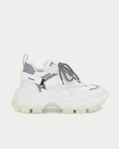 Prada Pegasus leather white Low Top Sneakers