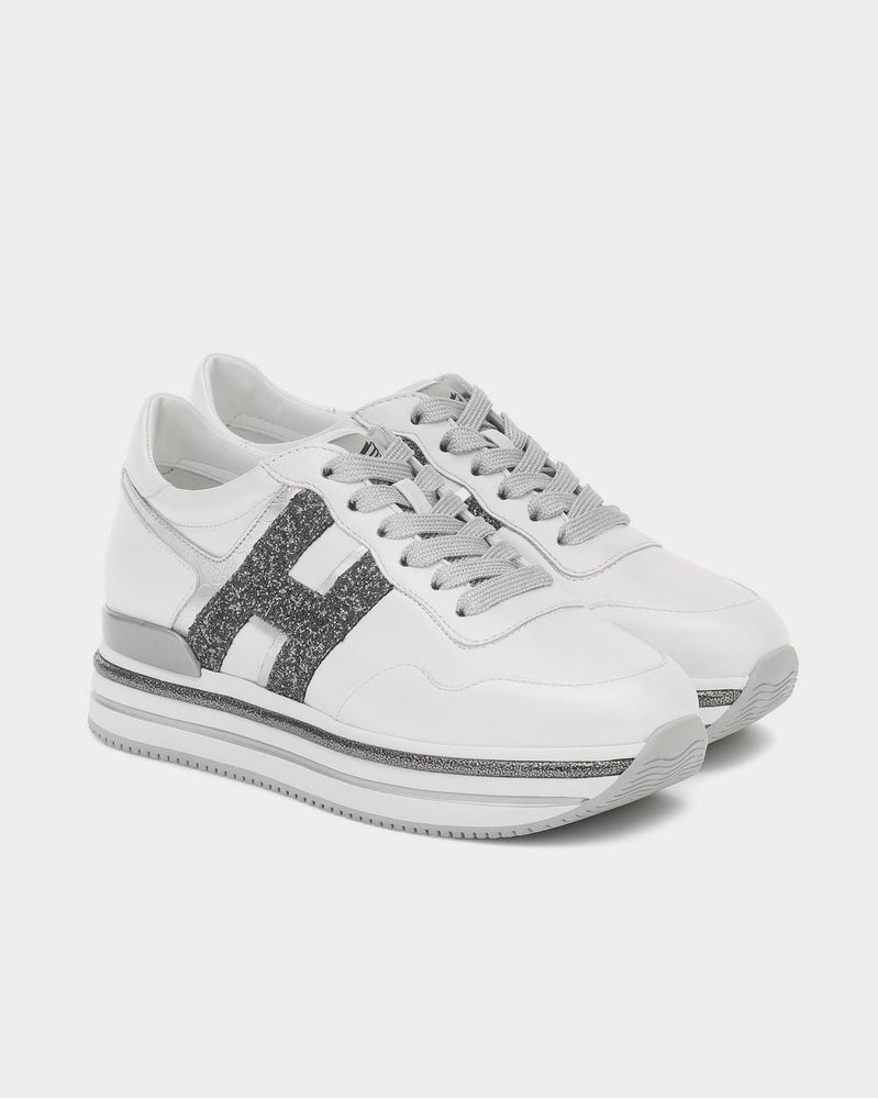 Hogan Midi Platform leather Grey Low Top Sneakers - 2