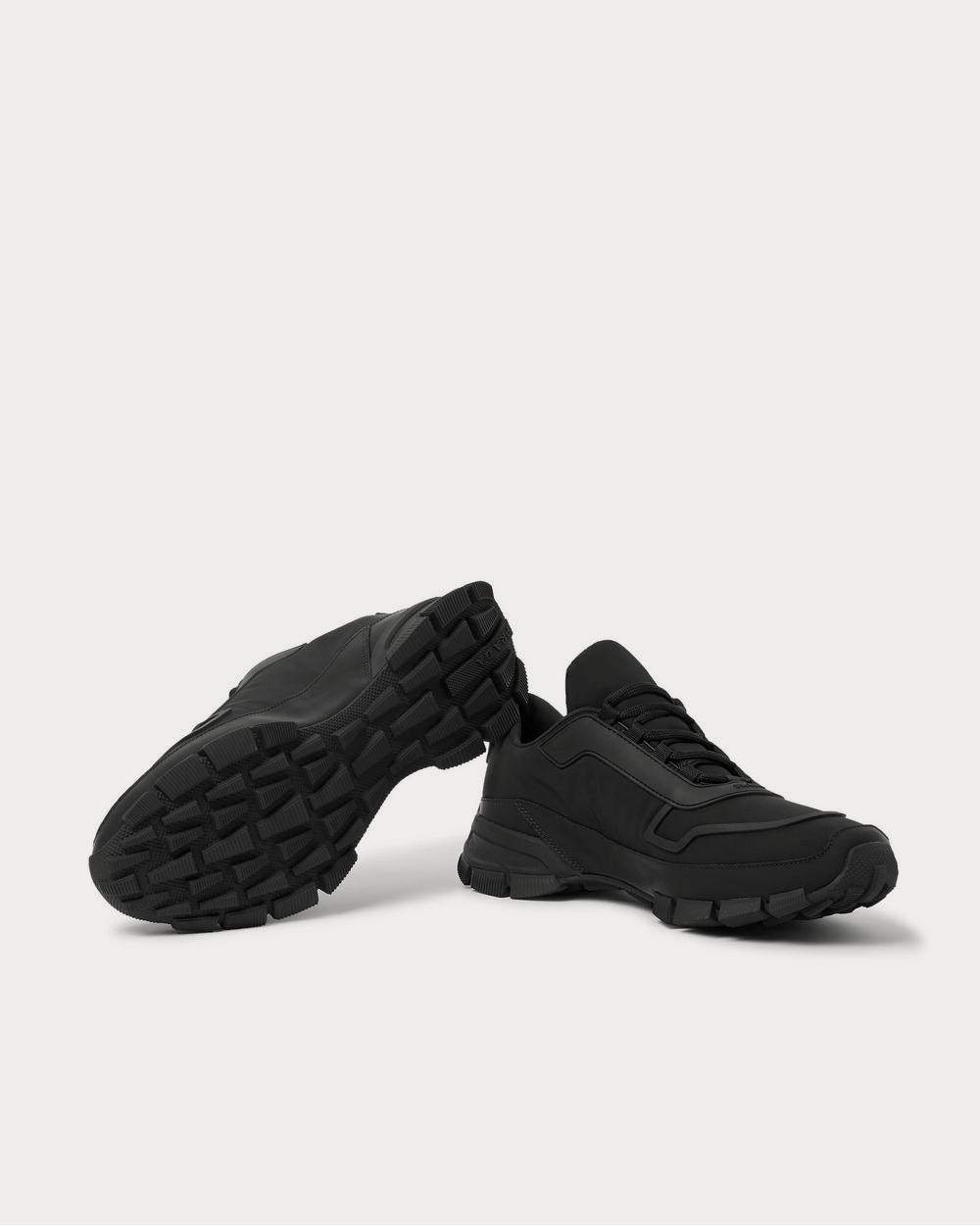 Prada Cross Action Rubber-Trimmed Nylon  Black low top sneakers - 3