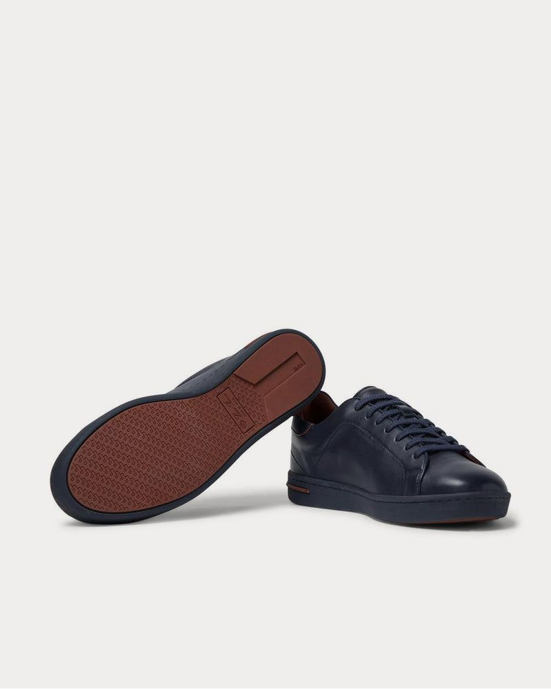 Loro Piana Traveller Walk Leather  Navy low top sneakers - 3