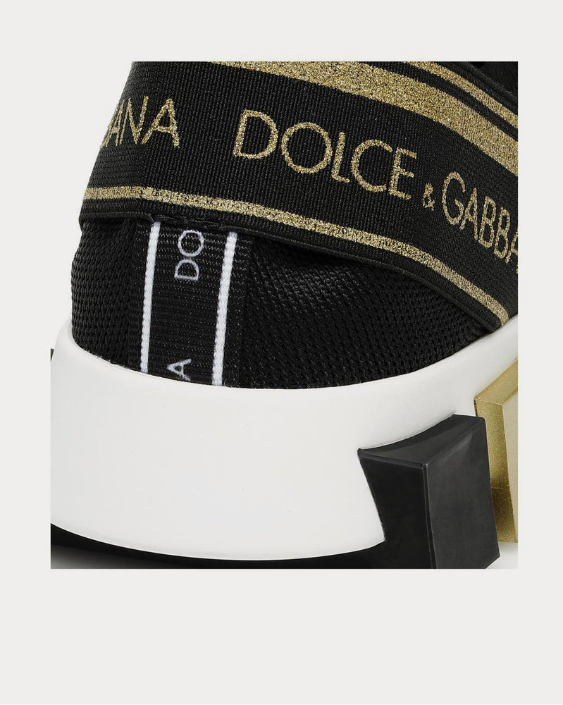 Dolce & Gabbana Sorrento black gold Low Top Sneakers - 4