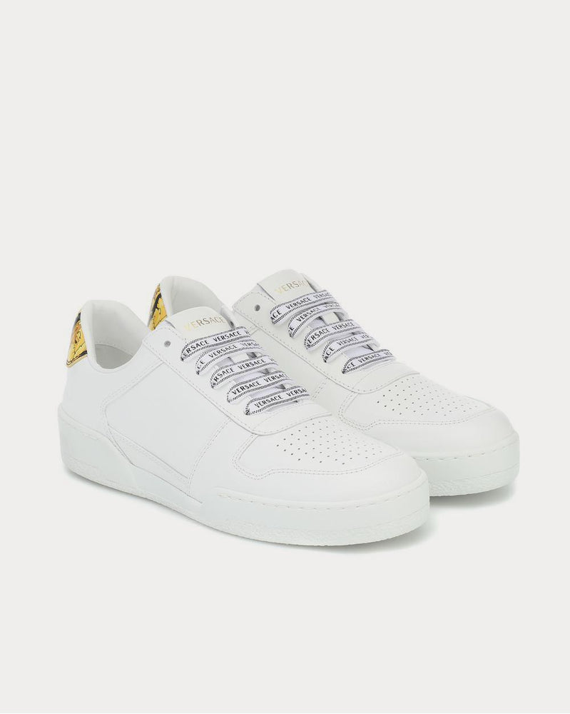 Versace Leather White Low Top Sneakers - 2