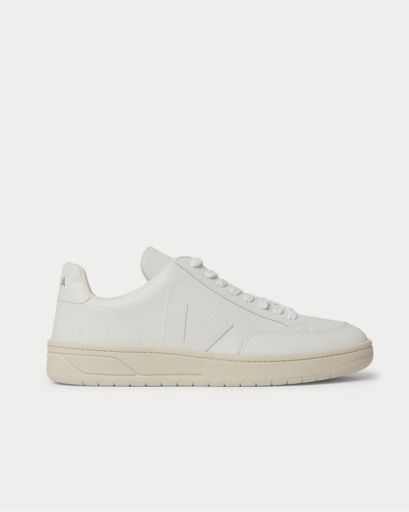 Veja V-12 Suede-Trimmed Leather  White low top sneakers - 1