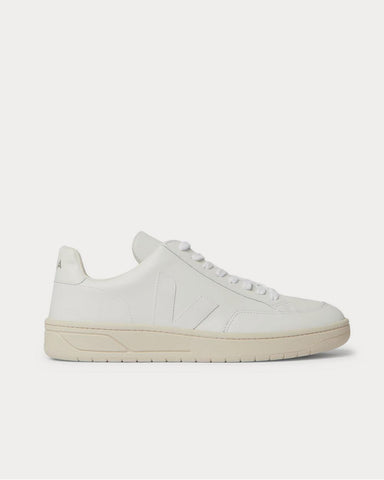 Veja V-12 Suede-Trimmed Leather  White low top sneakers