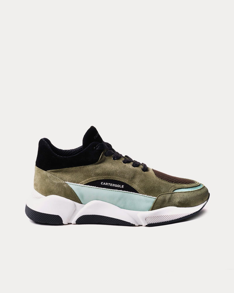 Cartersole CS Runner Olive Green Low Top Sneakers - 1