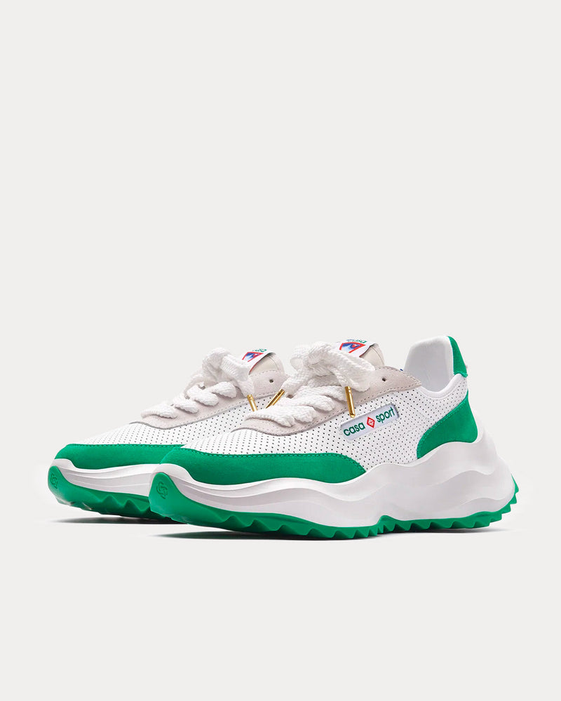 Casablanca Atlantis White / Tennis Green Low Top Sneakers - 3