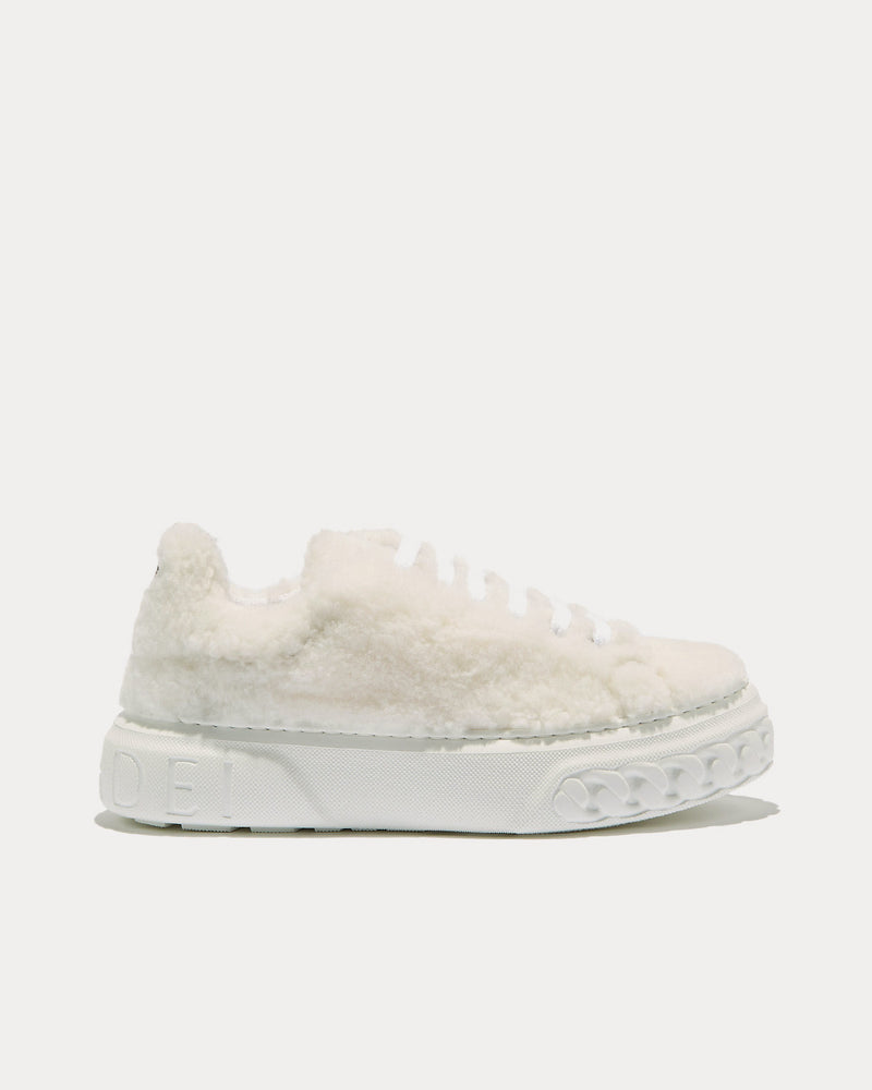 Casadei Off Road Ecosheep White Low Top Sneakers - 1