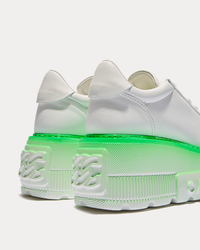 Casadei Nexus Fluo White / Green Low Top Sneakers - 3