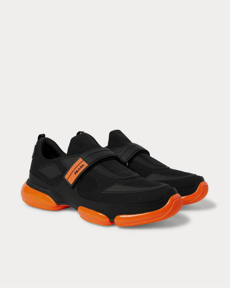 Prada Cloudbust Mesh, Rubber and Leather  Black low top sneakers - 2