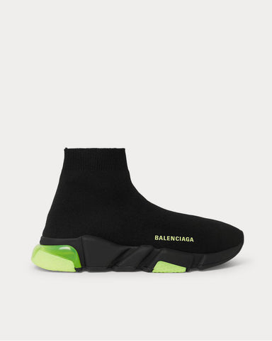 Balenciaga Speed LT Stretch-Knit Slip-On  Black high top sneakers