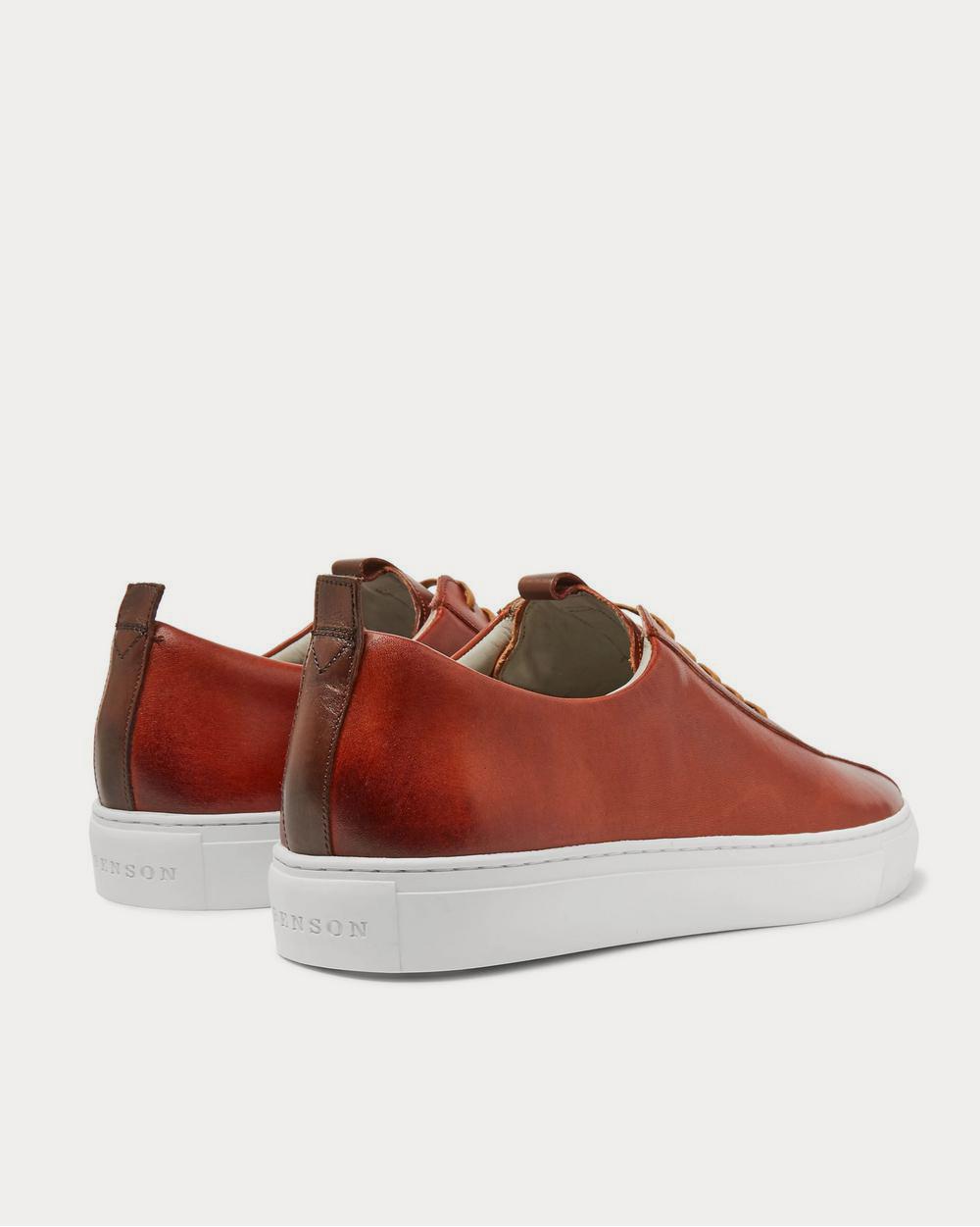 Grenson Hand-Painted Leather  Tan low top sneakers - 4