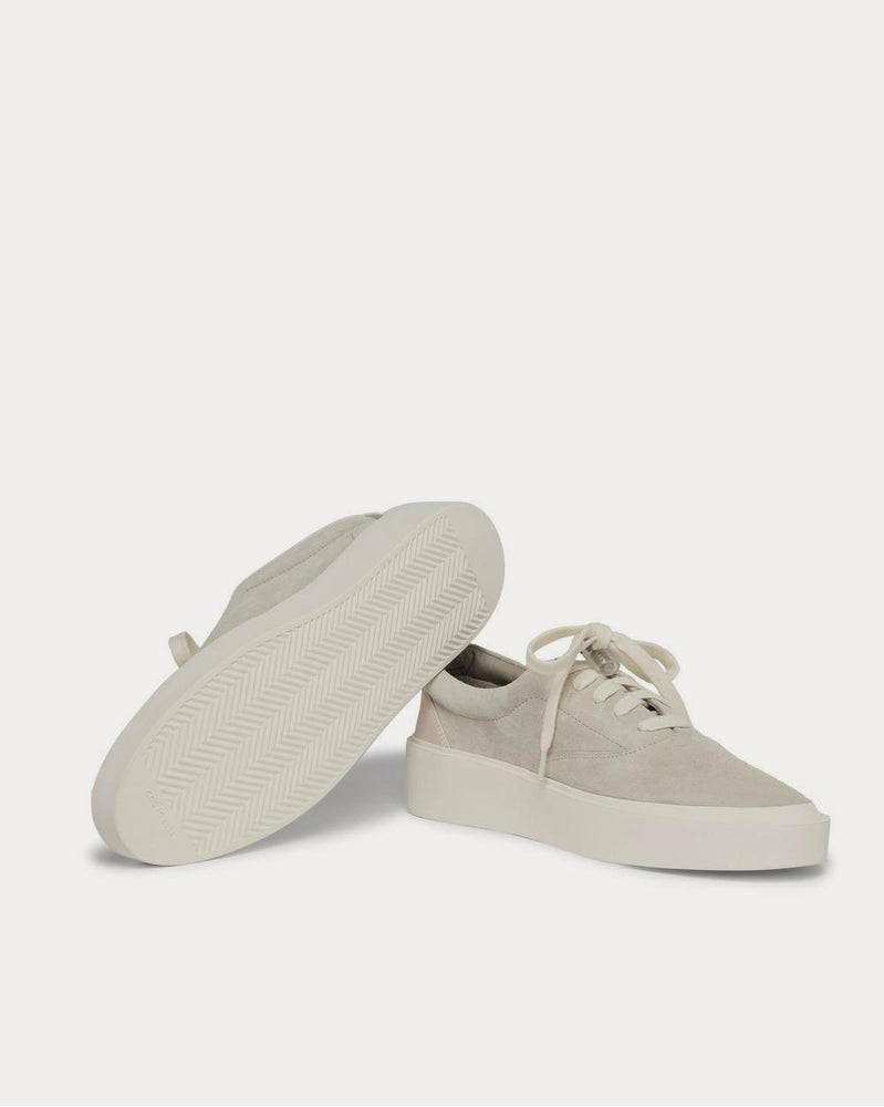 Fear of God 101 Leather-Trimmed Suede  Light gray low top sneakers - 3