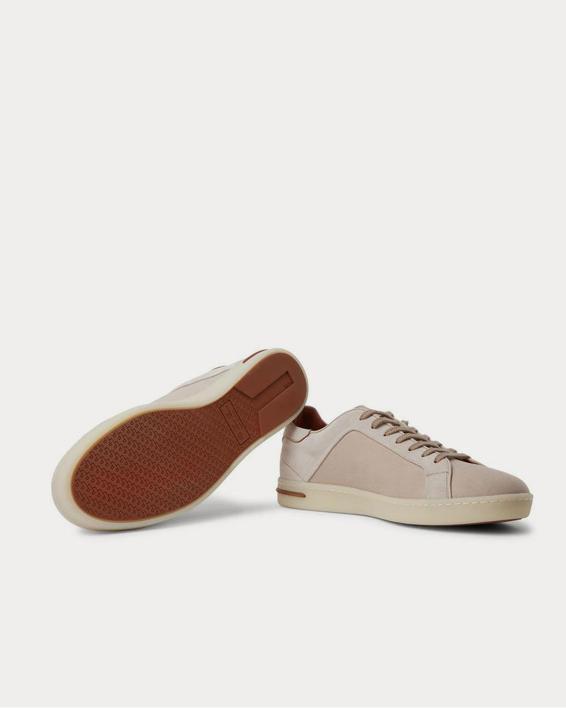 Loro Piana Traveller Suede and Canvas  Beige low top sneakers - 3